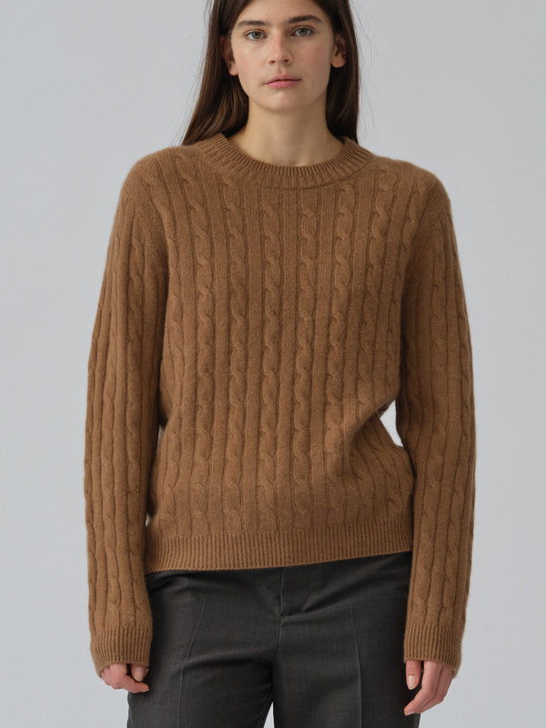 People's Republic Of Cashmere Premium Classic Cableknit - Caramel