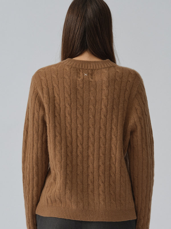 People's Republic Of Cashmere Premium Classic Cableknit - Caramel