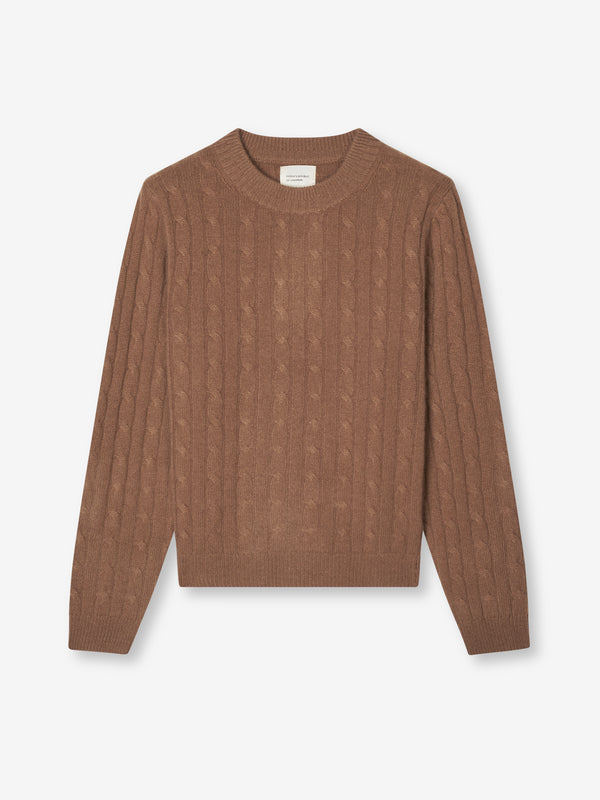 People's Republic Of Cashmere Premium Classic Cableknit - Caramel