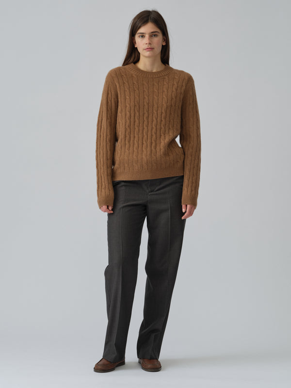 people's republic of cashmere Premium Classic Cableknit - Caramel