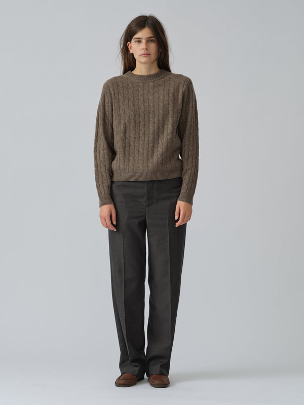 People's Republic Of Cashmere Premium Classic Cableknit - Truffle