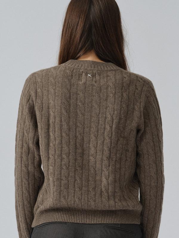 People's Republic Of Cashmere Premium Classic Cableknit - Truffle