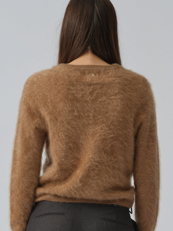 People's Republic Of Cashmere Women's Brushed Crewneck - Caramel