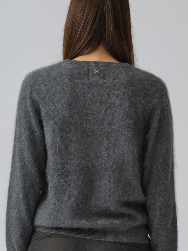 People's Republic Of Cashmere Women's Brushed Crewneck - Heather Grey