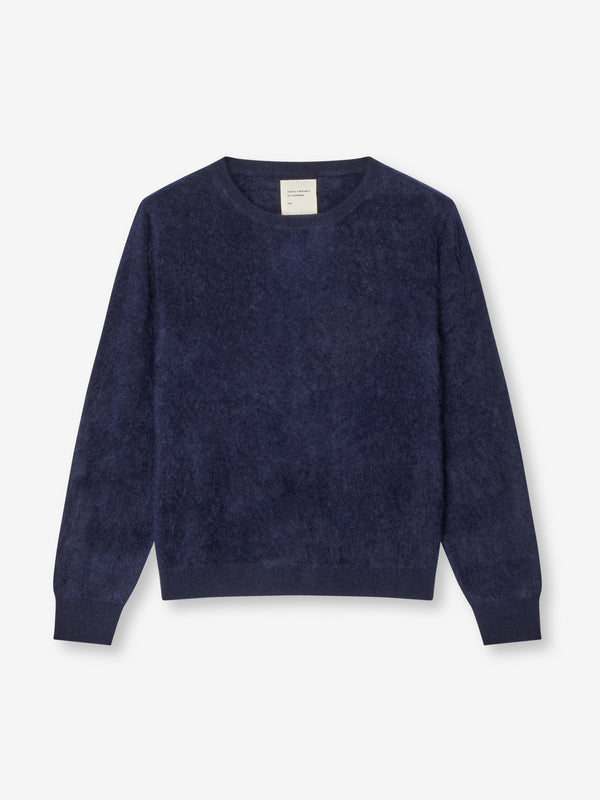 People's Republic Of Cashmere Women's Brushed Crewneck - Navy Blue