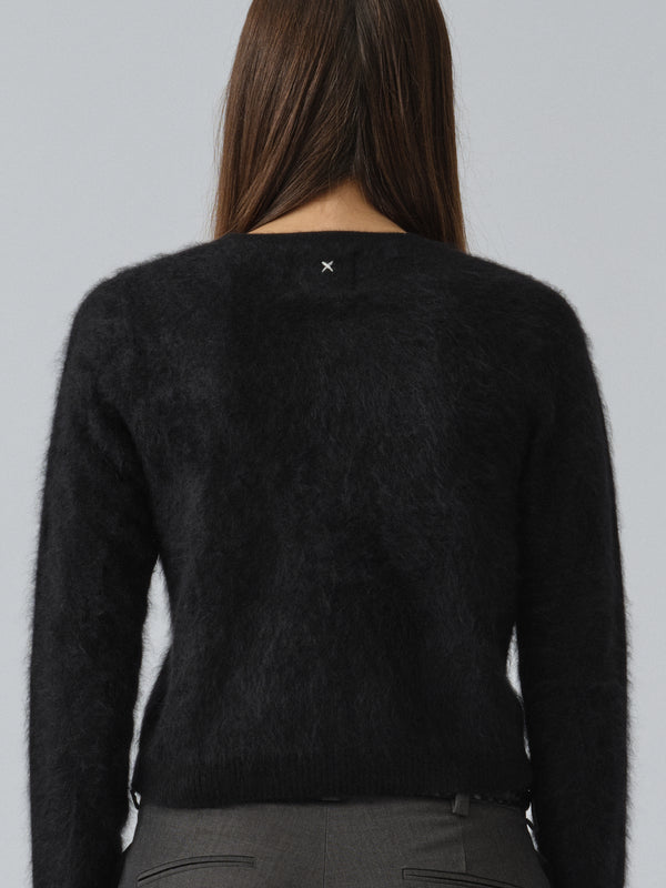People's Republic Of Cashmere Women's Brushed O-Cardigan - Black