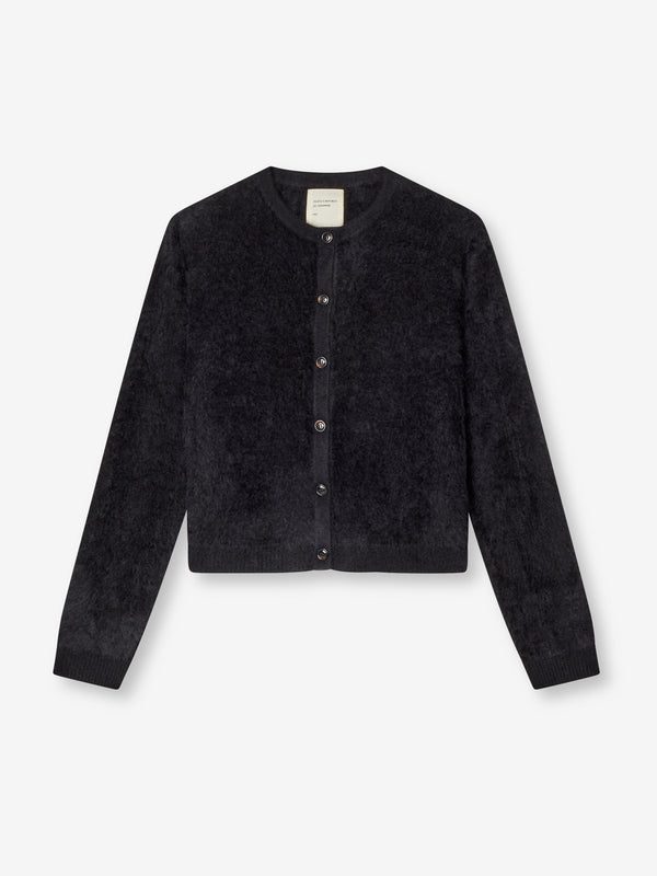 People's Republic Of Cashmere Women's Brushed O-Cardigan - Black