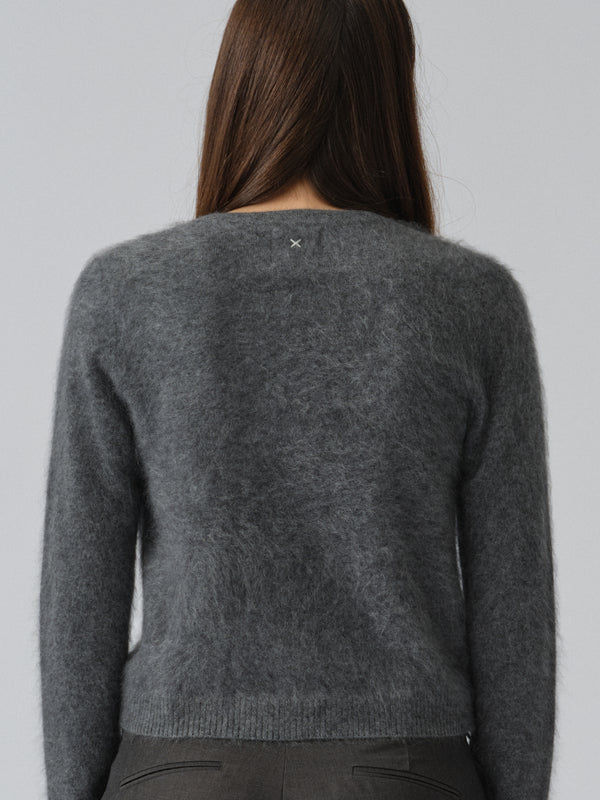 People's Republic Of Cashmere Women's Brushed O-Cardigan - Heather Grey