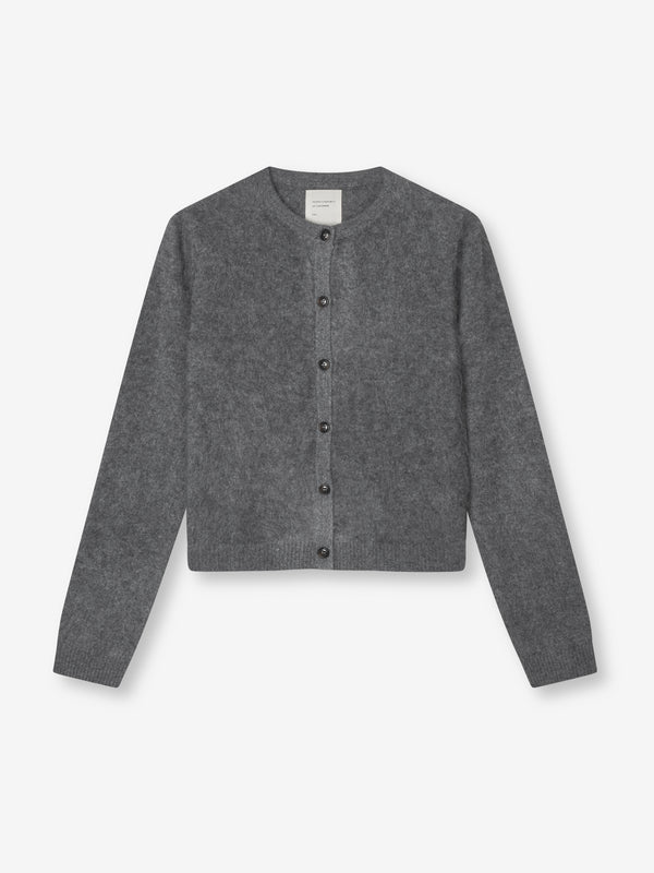 People's Republic Of Cashmere Women's Brushed O-Cardigan - Heather Grey
