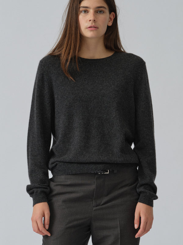 People's Republic Of Cashmere Women's Classic Roundneck - Dark Grey