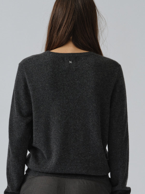 People's Republic Of Cashmere Women's Classic Roundneck - Dark Grey