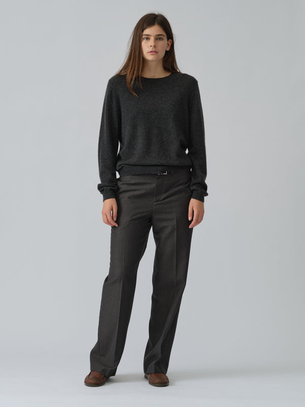 people's republic of cashmere Women's Classic Roundneck - Dark Grey