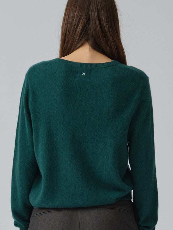 People's Republic Of Cashmere Women's Classic Roundneck - Forest Green