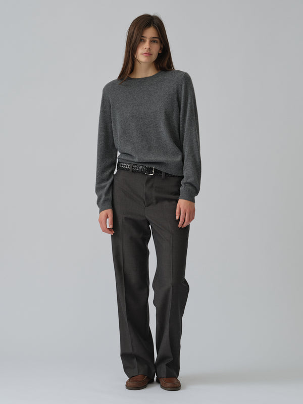 people's republic of cashmere Women's Classic Roundneck - Heather Grey