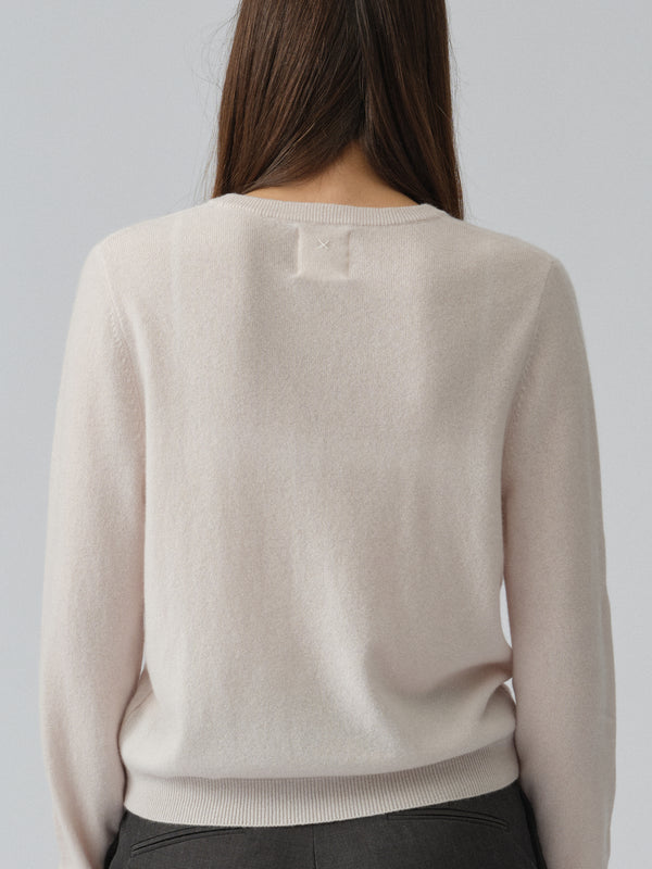 People's Republic Of Cashmere Women's Classic Roundneck - Off-White