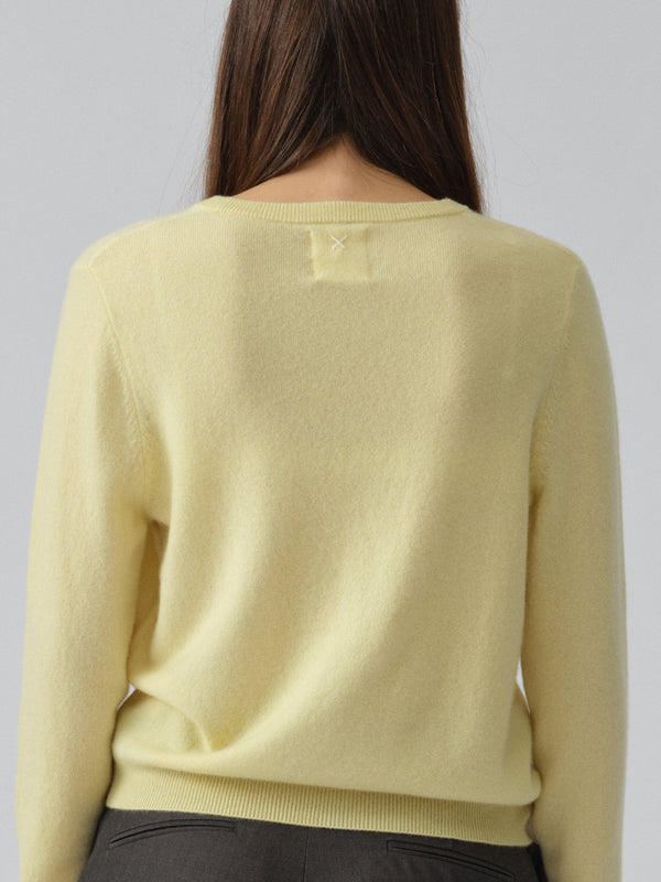People's Republic Of Cashmere Women's Classic Roundneck - Soft Yellow