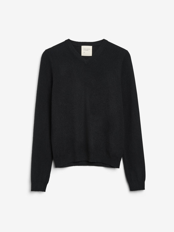 People's Republic Of Cashmere Women's Fitted 90's V-Neck - Black