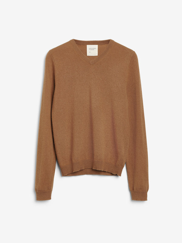 People's Republic Of Cashmere Women's Fitted 90's V-Neck - Caramel