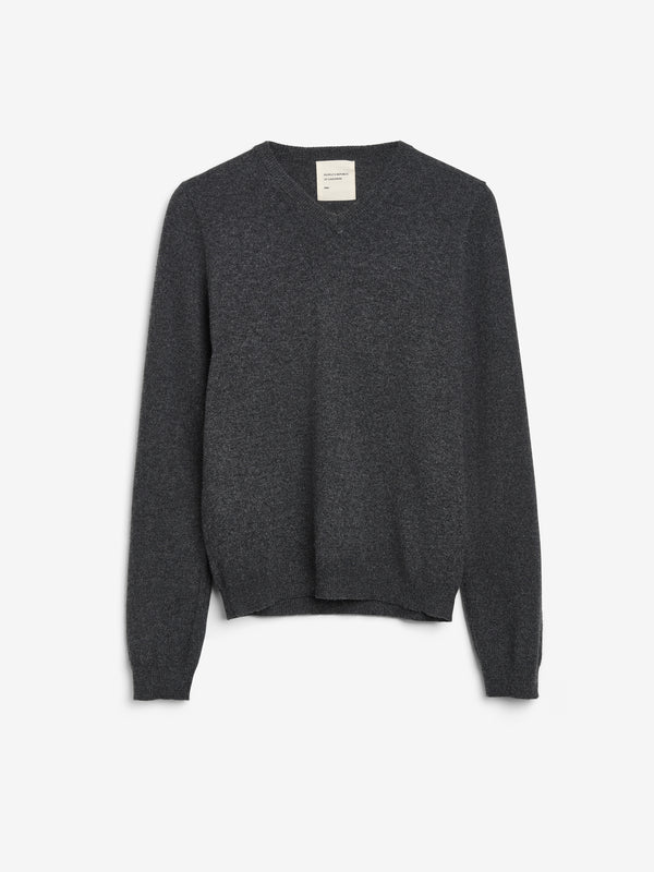 People's Republic Of Cashmere Women's Fitted 90's V-Neck - Dark Grey