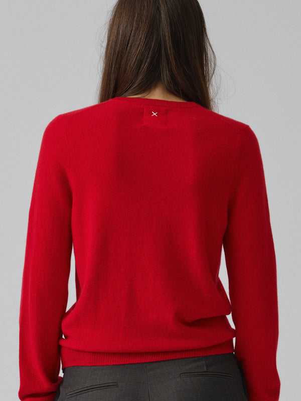 People's Republic Of Cashmere Women's Fitted 90's V-Neck - Red