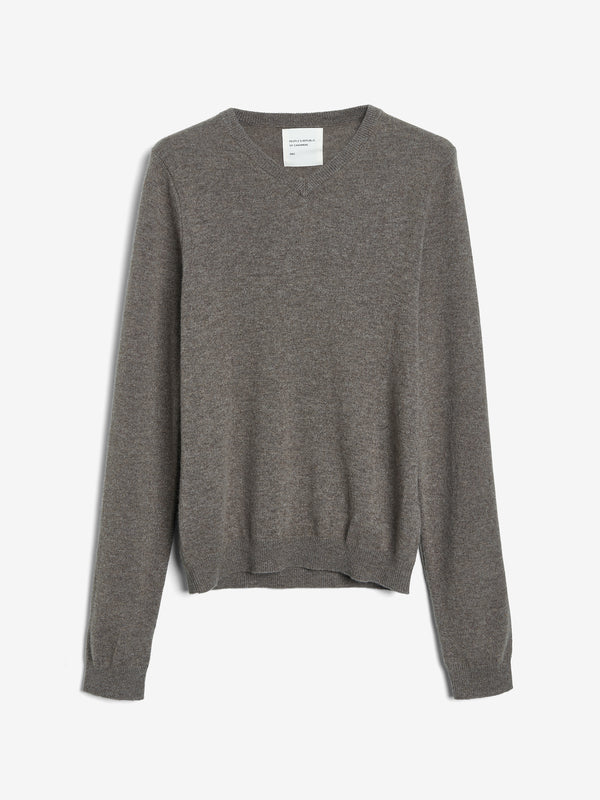 People's Republic Of Cashmere Women's Fitted 90's V-Neck - Truffle