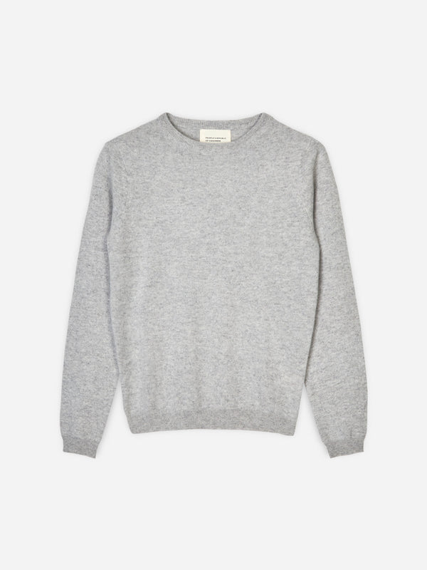 people's Republic Of Cashmere Women's Fitted Roundneck - Ash Grey