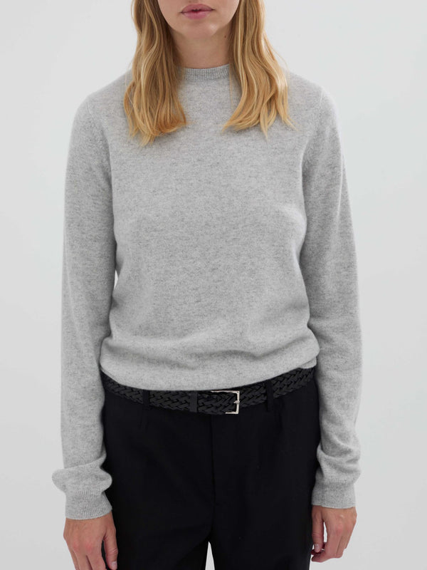people's Republic Of Cashmere Women's Fitted Roundneck - Ash Grey