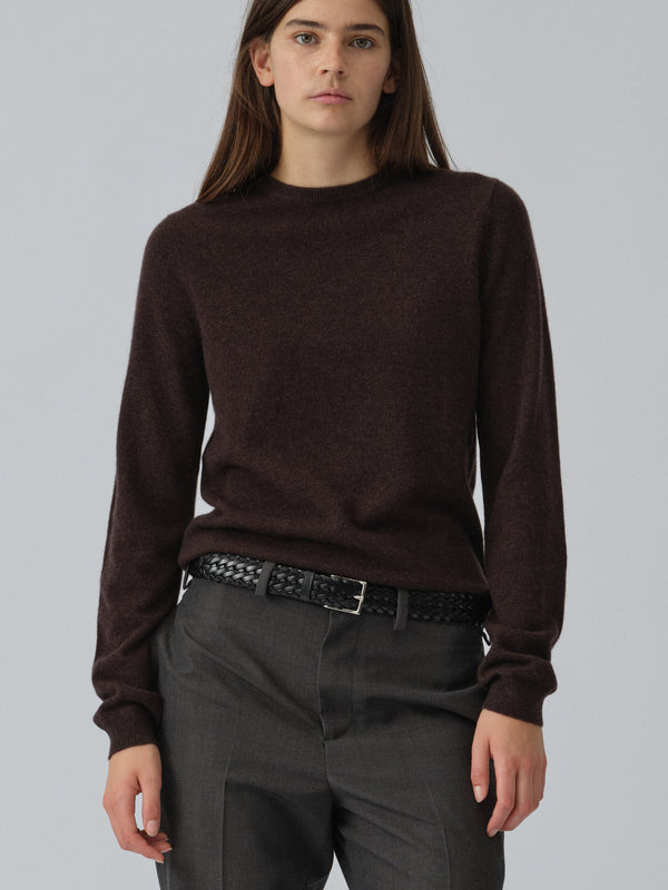 People's Republic Of Cashmere Women's Fitted Roundneck - Black Truffle
