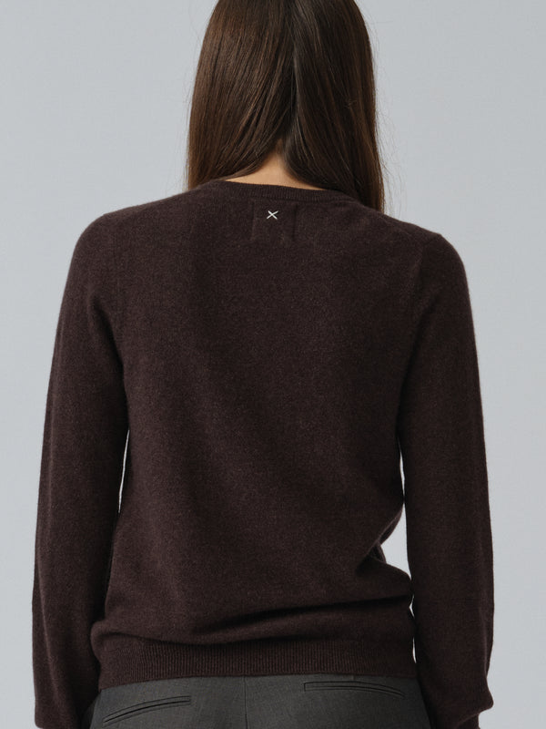 People's Republic Of Cashmere Women's Fitted Roundneck - Black Truffle