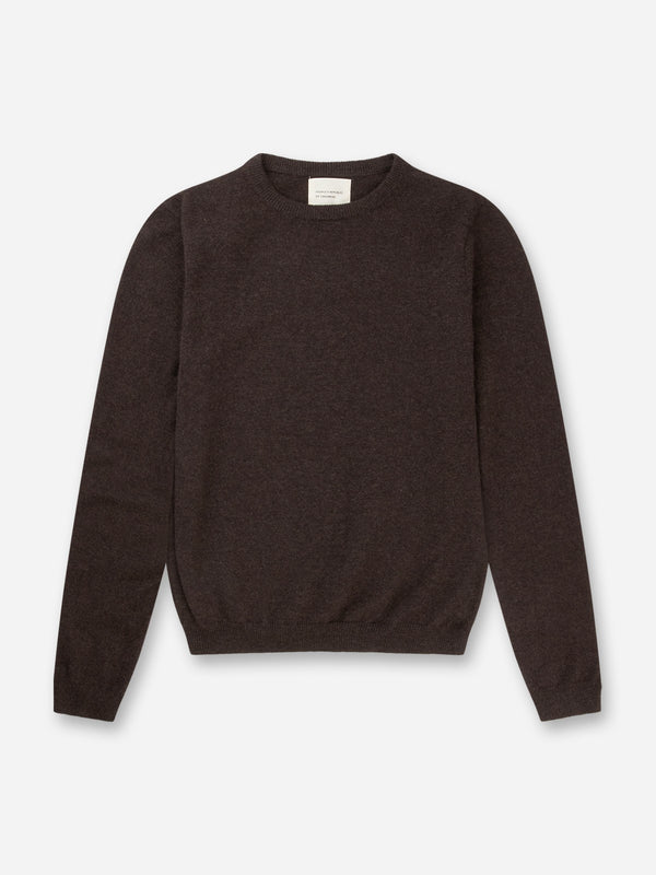 People's Republic Of Cashmere Women's Fitted Roundneck - Black Truffle