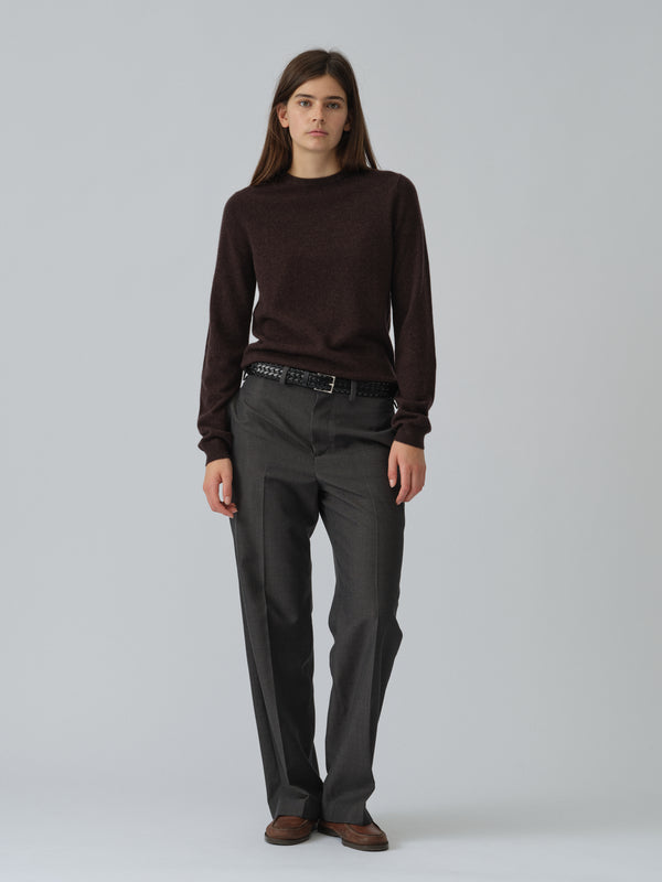 people's republic of cashmere Women's Fitted Roundneck - Black Truffle