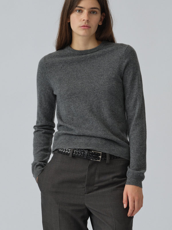 People's Republic Of Cashmere Women's Fitted Roundneck - Heather Grey