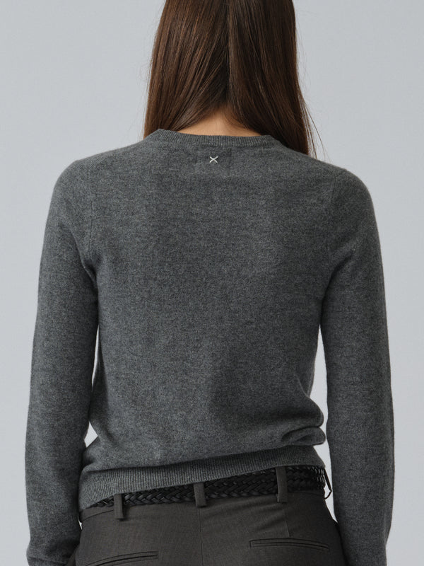 People's Republic Of Cashmere Women's Fitted Roundneck - Heather Grey