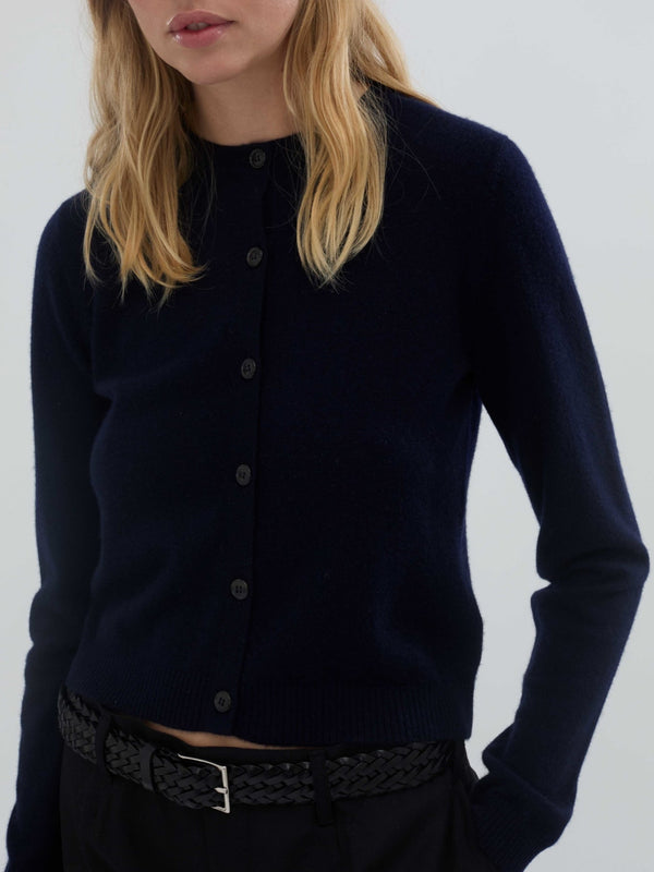 people's republic of cashmere Women's O-Cardigan - Navy Blue