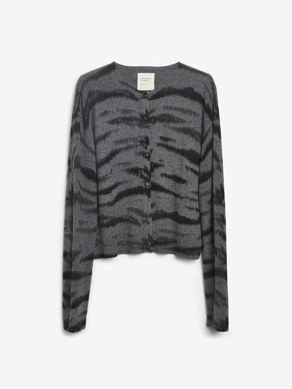 People's Republic Of Cashmere Women's O-Cardigan - Zebra Grey