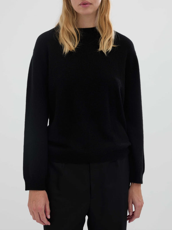 people's republic of cashmere Women's Oversized Roundneck - Black