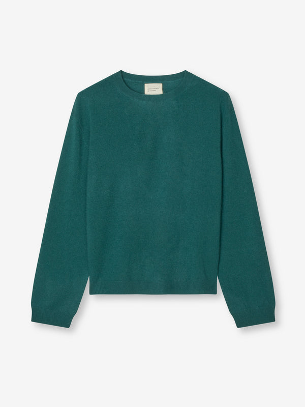 People's Republic Of Cashmere Women's Oversized Roundneck - Forest Green