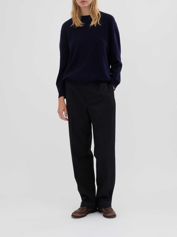 People's Republic Of Cashmere Women's Oversized Roundneck - Navy Blue