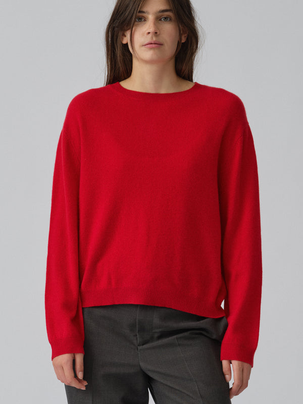 People's Republic Of Cashmere Women's Oversized Roundneck - Red