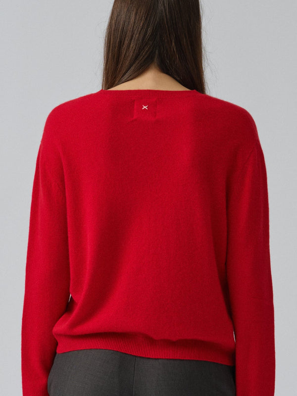 People's Republic Of Cashmere Women's Oversized Roundneck - Red