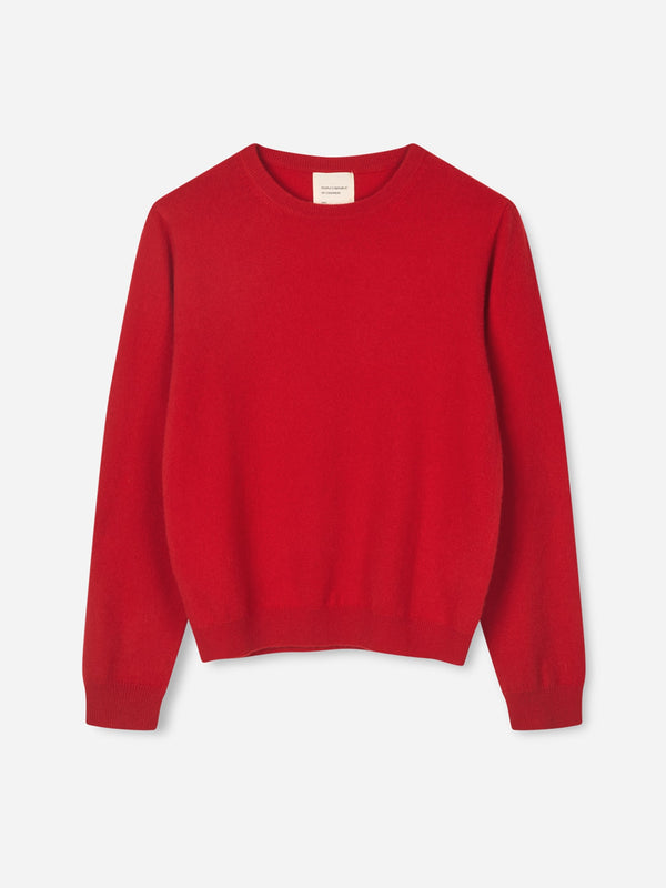 People's Republic Of Cashmere Women's Oversized Roundneck - Red