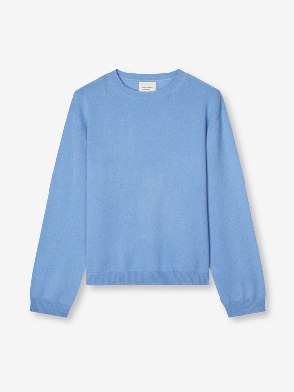 people's republic of cashmere Women's Oversized Roundneck - Soft Blue