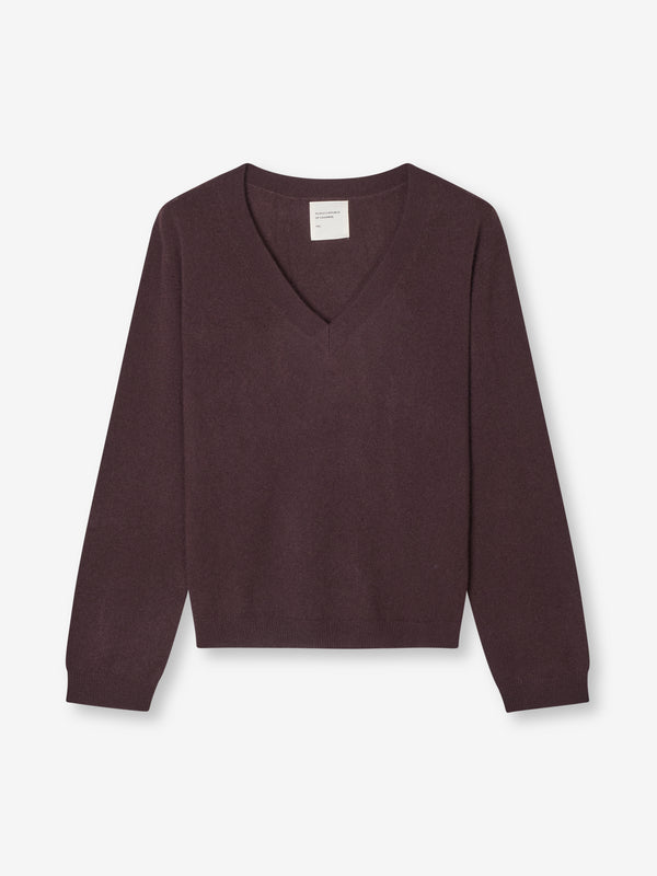 People's Republic Of Cashmere Women's Oversized V-Neck - Dark Brown