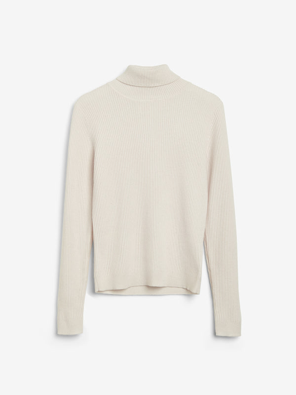 People's Republic Of Cashmere Women's Ribbed Turtleneck - Off-White