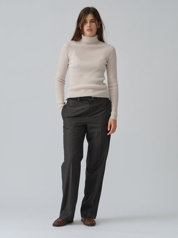 people's republic of cashmere Women's Ribbed Turtleneck - Off-White