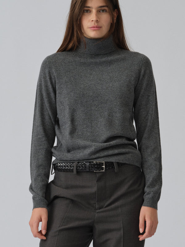 People's Republic Of Cashmere Women's Turtleneck - Heather Grey