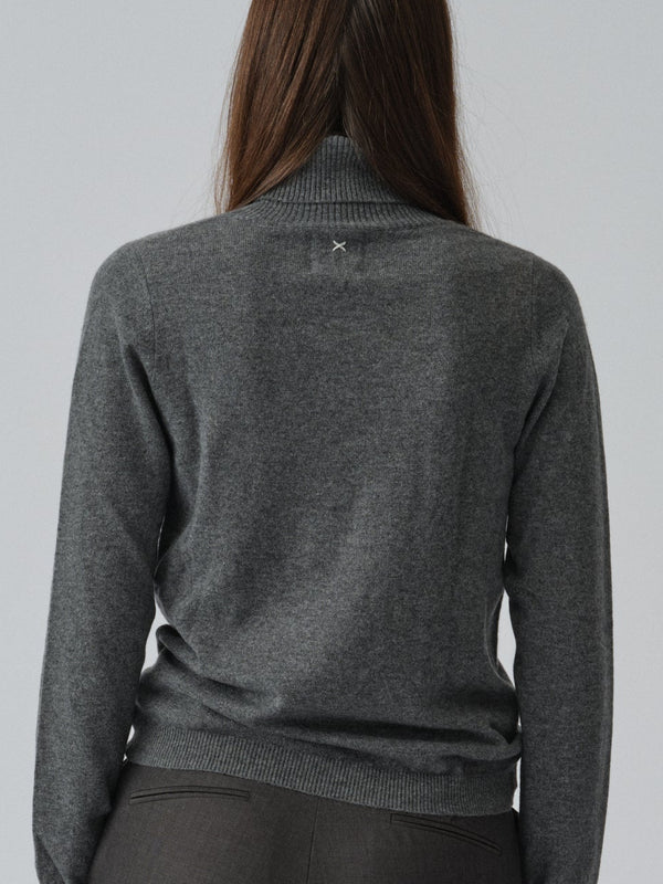 People's Republic Of Cashmere Women's Turtleneck - Heather Grey