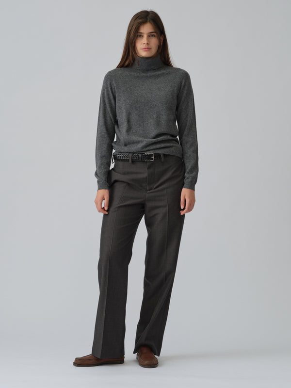 people's republic of cashmere Women's Turtleneck - Heather Grey