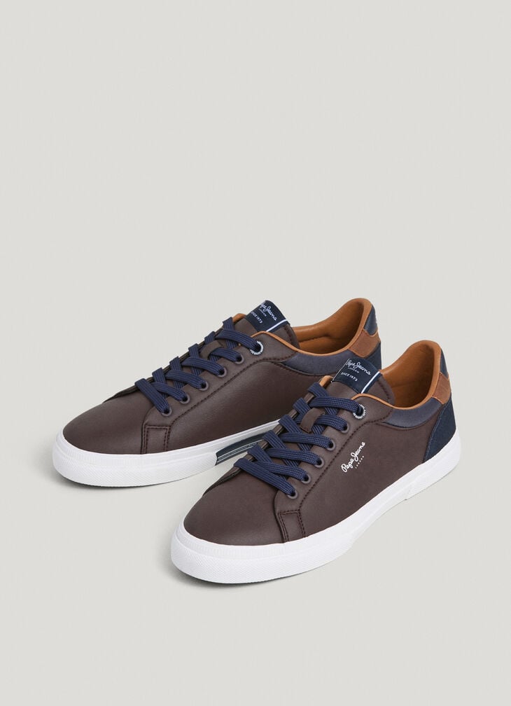 Pepe Jeans Classic Trainers With Suede Details - Kenton