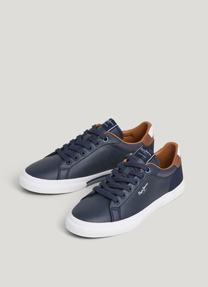 Pepe Jeans Classic Trainers With Suede Details - Kenton